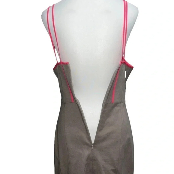 NWT TRINA TURK Yvette Dress Gray and Pink Sleeveless Size 8 - Picture 4 of 7